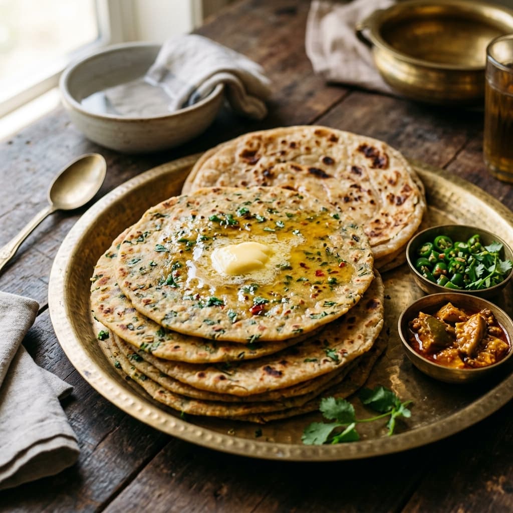 Authentic Gujarati Theplas and Parathas